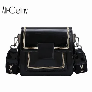 

Bag Women 2020 New Retro Embroidered Thread Rivet Small Square Bag Fashion Wide Shoulder Strap Messenger Bag
