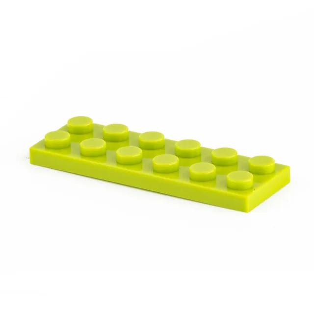 20pcs Bulk Small Particle 3795 MOC Building Block 2x6 Plate Low Brick Flat Accessories Building Block Castle Toys Light green