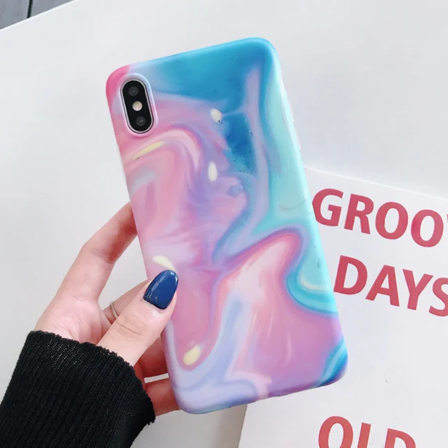 Style 3 Чехол для телефона с мраморной текстурой для iphone XR, чехол для iphone X XS Max 7 8 6 6S Plus, мягкая задняя крышка - Цвет: Style 3