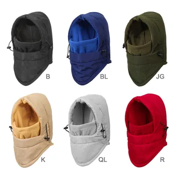

Warm Hood Mask Hat Neck Helmet Beanies For Men Women Exercise Bicycle Thermal Fleece Balaclava Hats Beanies New //