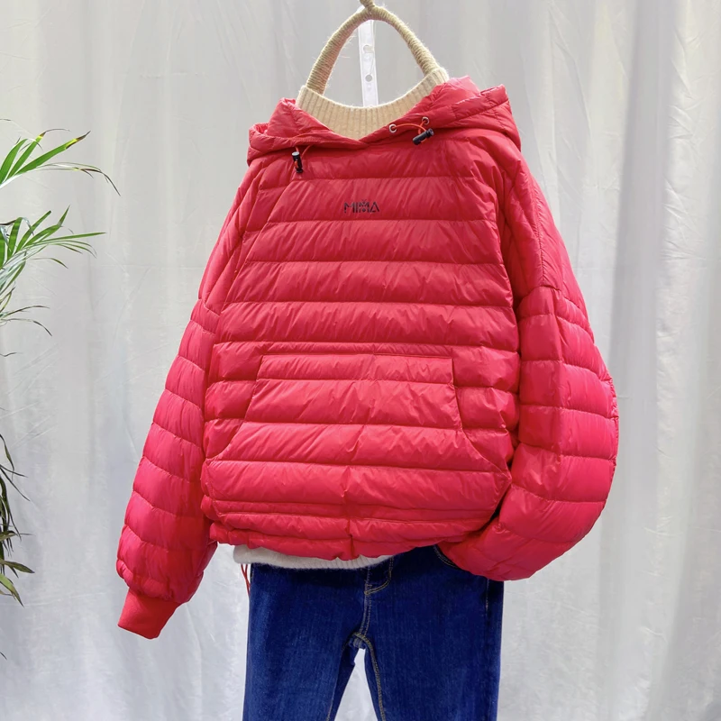 New Women Warm Down Jacket White Duck Hoody Spring
