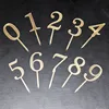 0~9 Numbers Acrylic Cake Topper Gold Mirror Birthday Cupcake Topper For Kids Birthday Wedding Anniversary Party Cake Decorations ► Photo 2/3