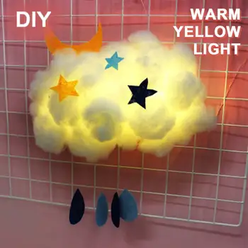 

Night Light Pendant Light Cloud Light Beautiful Creative Handmade PP Cotton DIY Lighting Gift Child Exquisite Economic