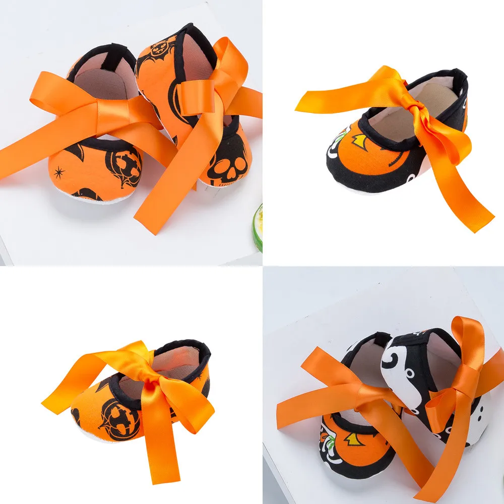 Обувь для малышей на Хэллоуин милая нескользящая обувь маленьких девочек