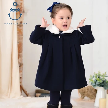 

2020 Winter New Arrivals Spanish Style Girl's Collar Coat Baby Winter Wool Jacket Wool Coat for Girls Kids New Fashion Jackets