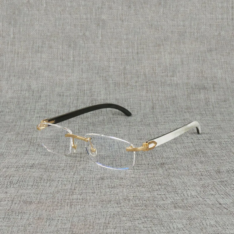 

Natural Wood Square Clear Glasses Frame Men Buffalo Horn Oversize Rimless Optical Eyewear for Women Reading Eyeglasses Oculos
