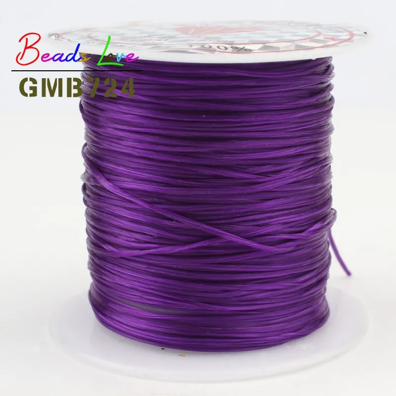 10 м/рулон 0,8 мм эластичный шнур для бисероплетения шнур для самостоятельного изготовления ювелирных изделий Аксессуары для браслетов - Цвет: Purple