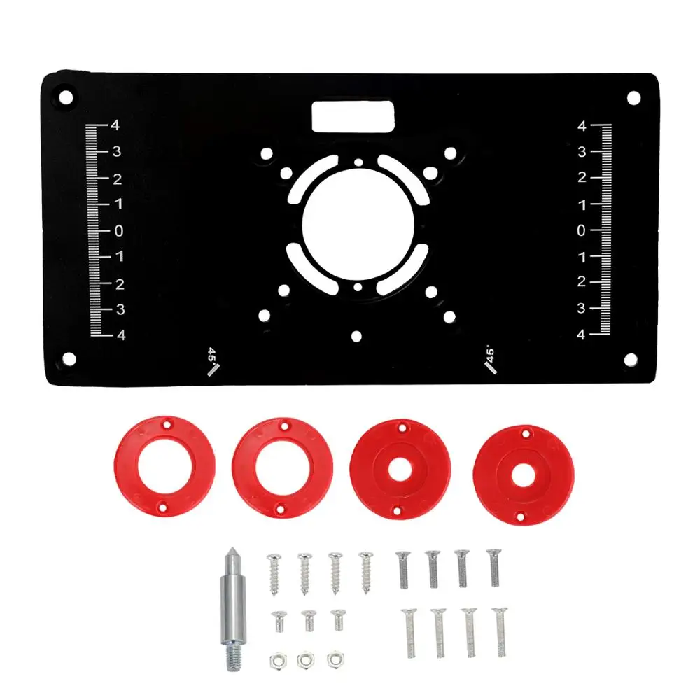 Hot Seller Router Trimmer Engraving-Machine Table-Insert-Plate Woodworking Benches 4-Rings-Tools 4000458363674