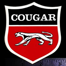 

For x2 MERCURY COUGAR - Original Vintage 1960's 70's Racing Decal/Sticker FORD B