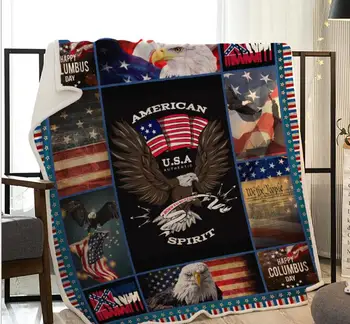 

Air-conditioning Blanket cover quilt blanket thick plush 3D digital printing warm cartoon American style wholesale FG1218