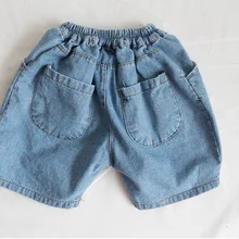 [] г. Весенне-летние новые стильные детские джинсы 5 штанов han ban, джинсы с потертостями