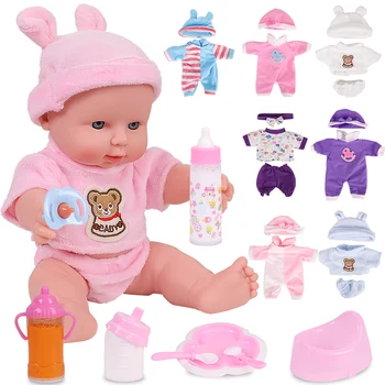 

Baby Dolls Outfit Clothes Suitable For 12 Inches Reborn Vinyl Baby Dolls Accessories Suit Jumpers Rompers For Kids Friends Doll
