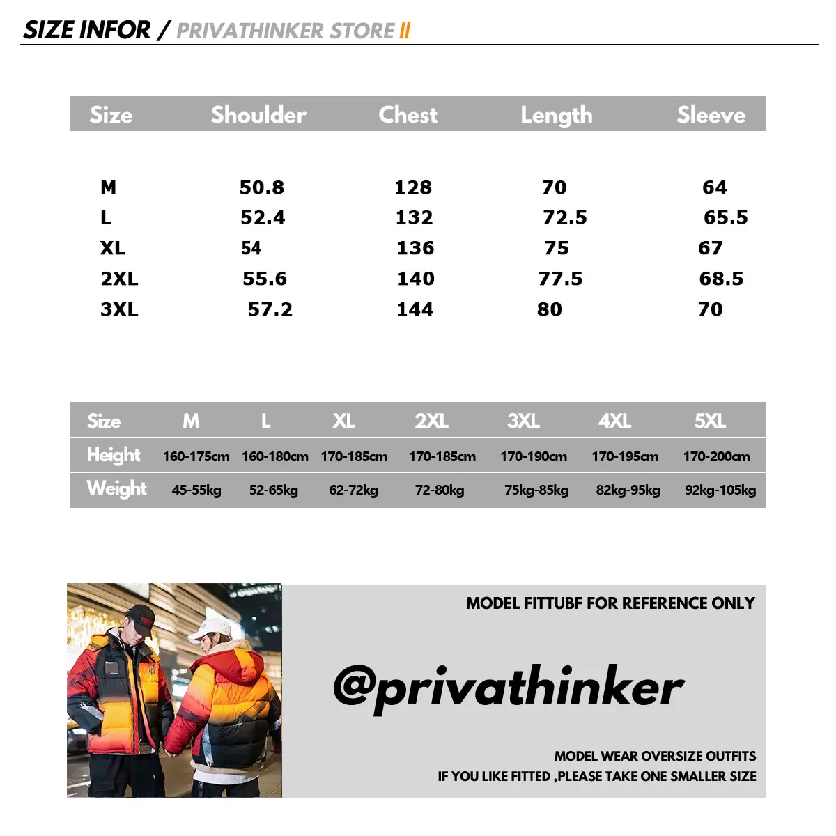 Privathinker Men Women Thicken Winter Warm Parka Jackets Korean Hip Hop Streetwear Man Hooded Outdoor Coats