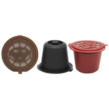 

4PCS Coffee Filter 20ml Reusable Refillable Coffee Capsule Filters For Nespresso With Spoon Brush Kitchen Accessories