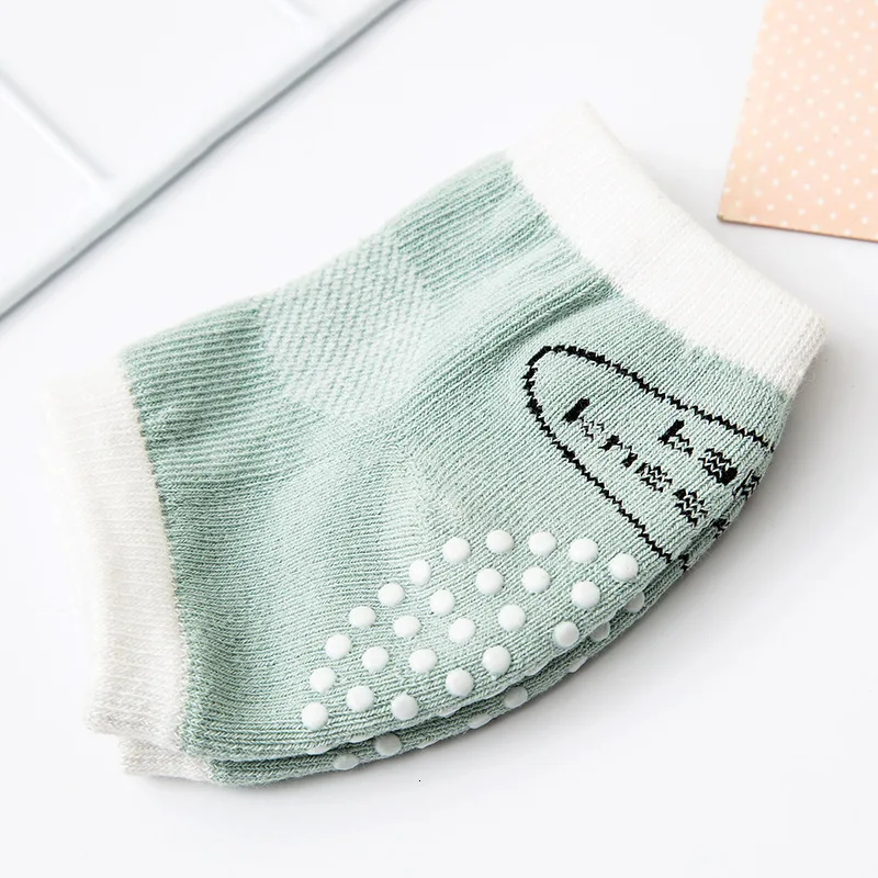 Light green mesh Для детей 0-18 месяцев Детские Non-slip по 4-м временам года наколенники Детские по колено для ходьбы для ползанья детская хлопковая уплотненная Обувь с дышащей сеткой - Цвет: Light green mesh