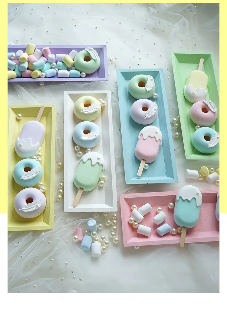 Macarons поддельные Мороженое Моделирование поддельные конфеты дети фотографии реквизит закуски сочетание искусство эскимо рождественские украшения
