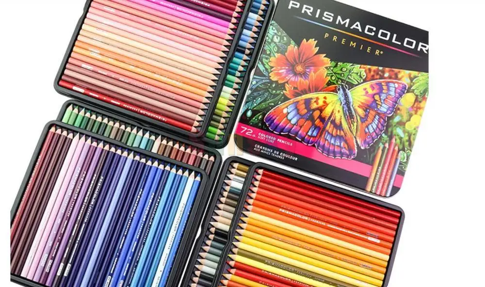 Prismacolor-lápices de dibujo originales Premier, caja de lata de 72 colores, aceite, 4,0 MM, núcleo suave, Sanford, secreto - AliExpress Suministros para y escuela