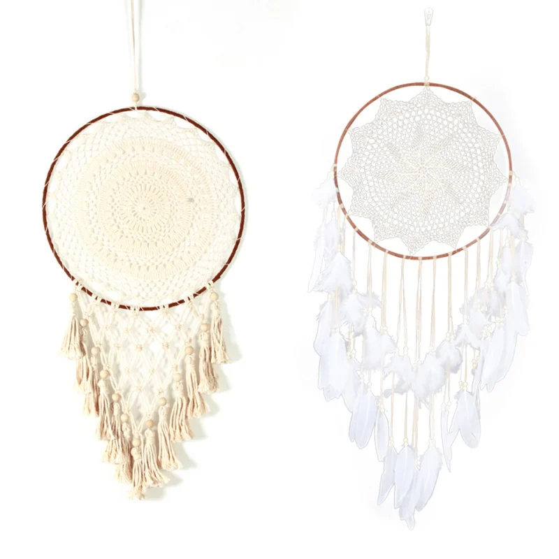 Nordic Home Decoration Dreamcatcher Large Size Feathers Hand-Woven Ornaments Birthday Graduation Gift Wall Hanging Decoration