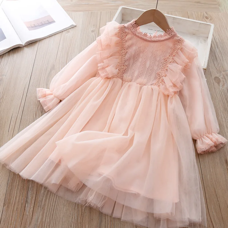 Платье с длинными рукавами для девочек коллекция 2020 года весенняя одежда Новинка