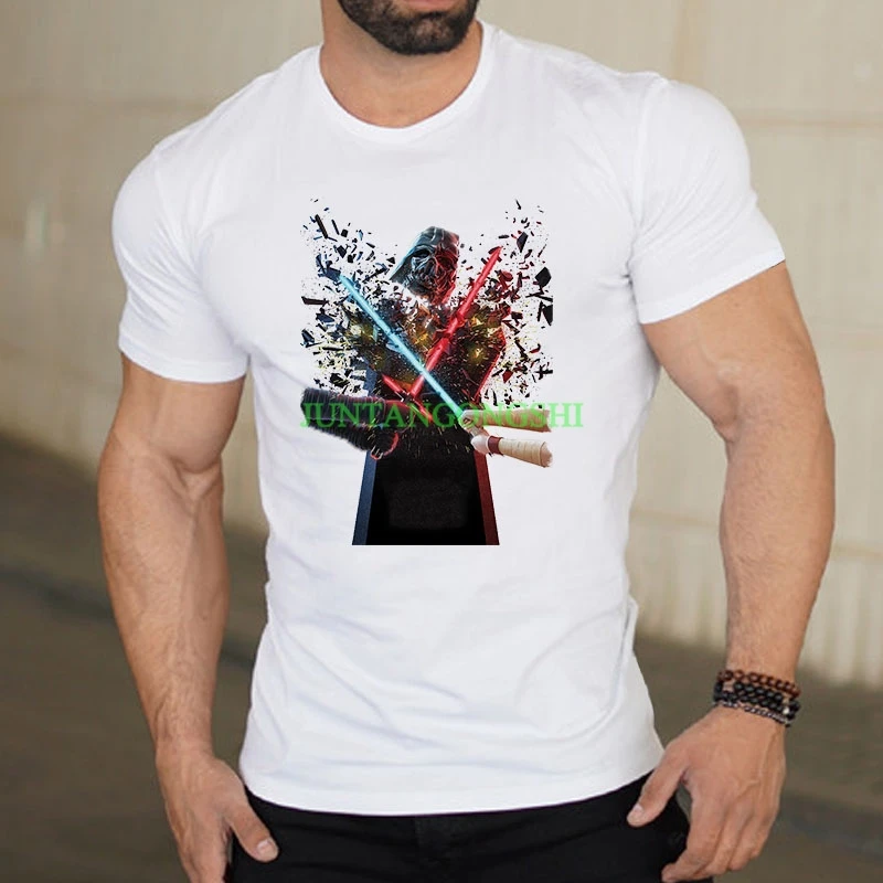 

2020 Star Wars men's T-shirt printed top o-neck short sleeve men's funny T-shirt street fashion T-shirt