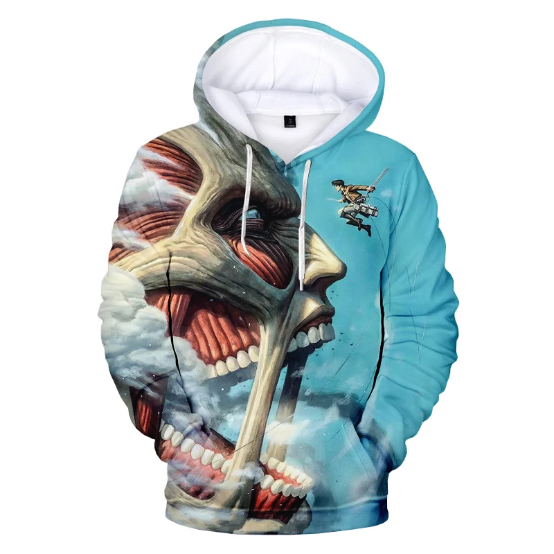 

Printed Hoodies Men Women Sweatshirt Casual Long Sleeve Kid's Kpop Tops Fashion Anime Attack on Titan 3D Full Regular