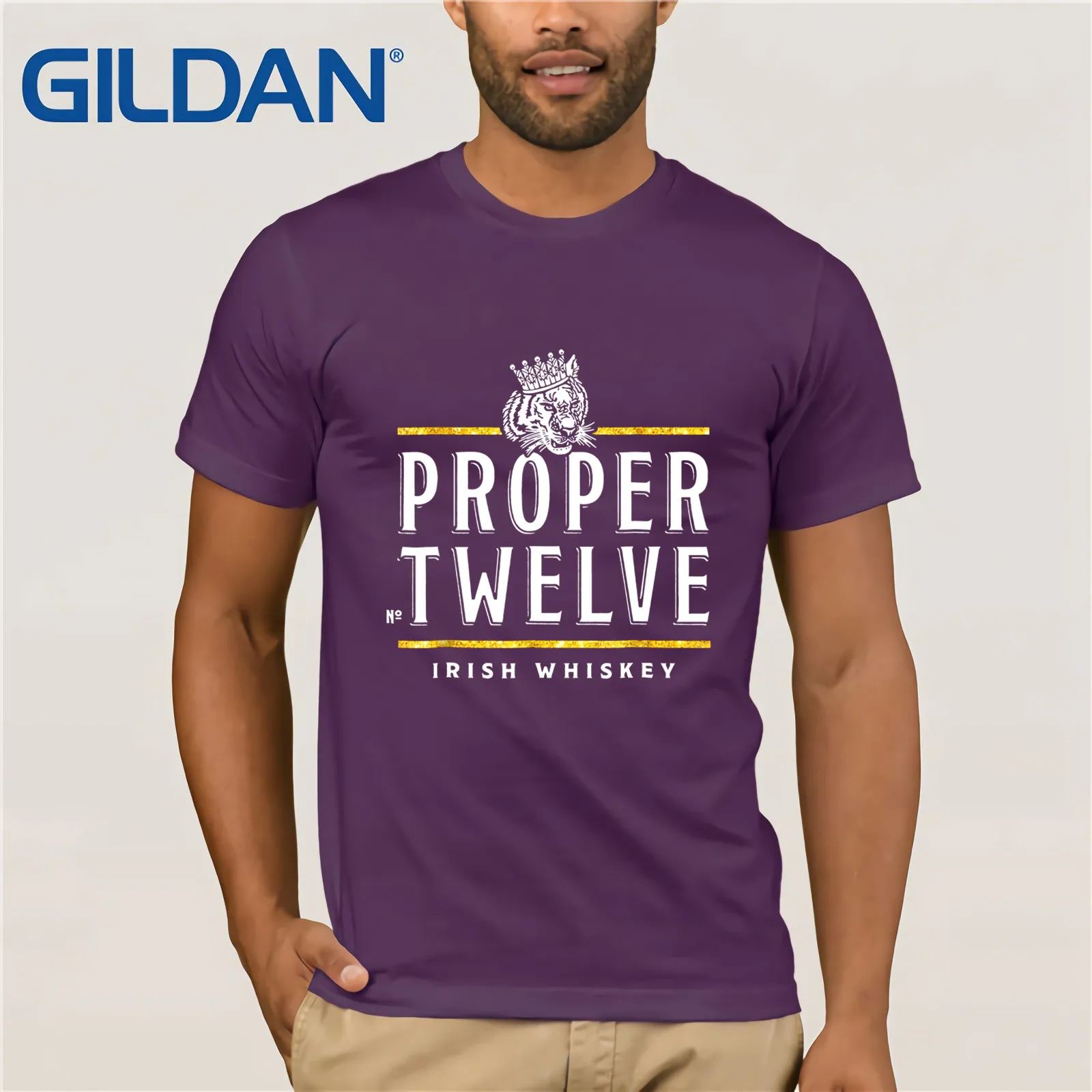 Proper 12 Proper Twelve Irish футболка Летняя мужская футболка с коротким рукавом - Цвет: purple