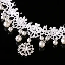 Горячая Распродажа-корейский стиль невесты жемчужная кружевная лента для волос головной убор короткие волосы лоб орнамент свадьба Up-do свадебное платье волосы Acces