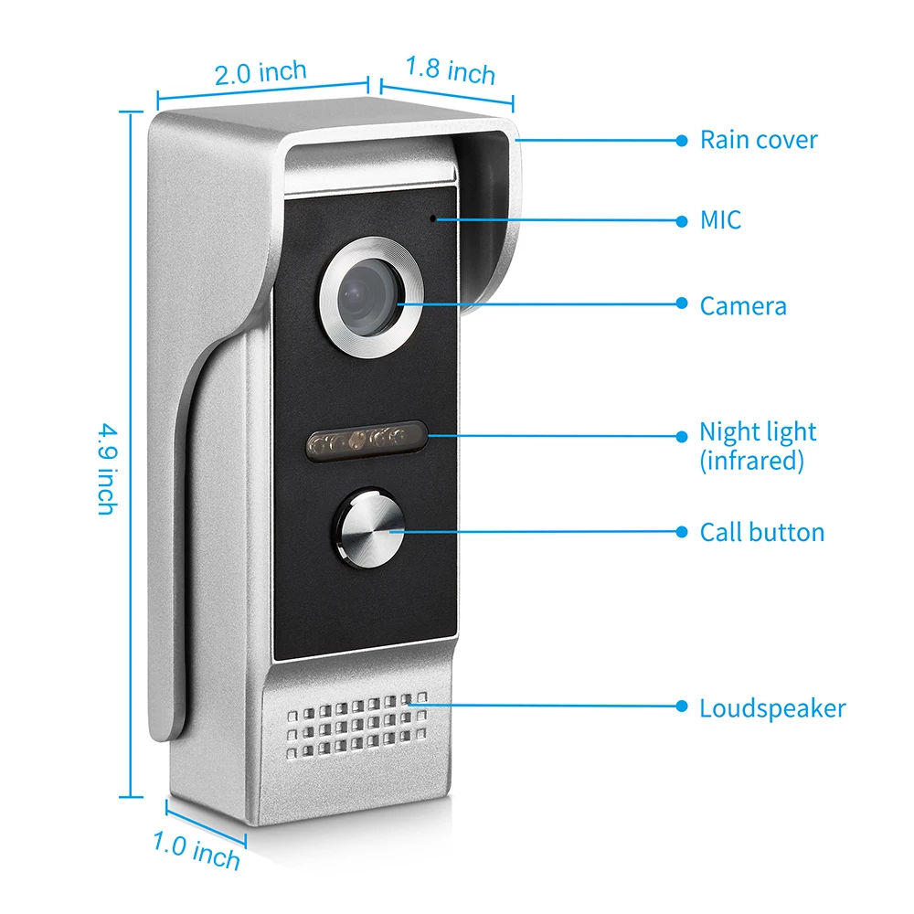 4," сенсорный монитор видеодомофон дверной звонок Система видеодомофона комплект для домашней безопасности с камерой 700TVL 1 шт. экран телефона