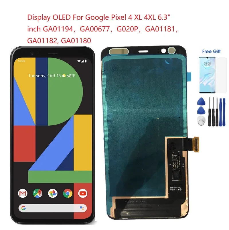 OLED дисплей 6 3 дюйма для Google Pixel 4 XL замена 4XL Lcd GA01194 GA00677 G020P GA01181 GA0118 | Мобильные