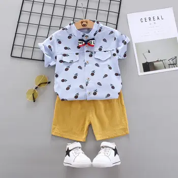 

New Summer Baby Clothes Suit Children Boys Fashion Cartoon Shirt Shorts 2Pcs/sets Toddler Casual Clothing Infant Kids Tracksuit