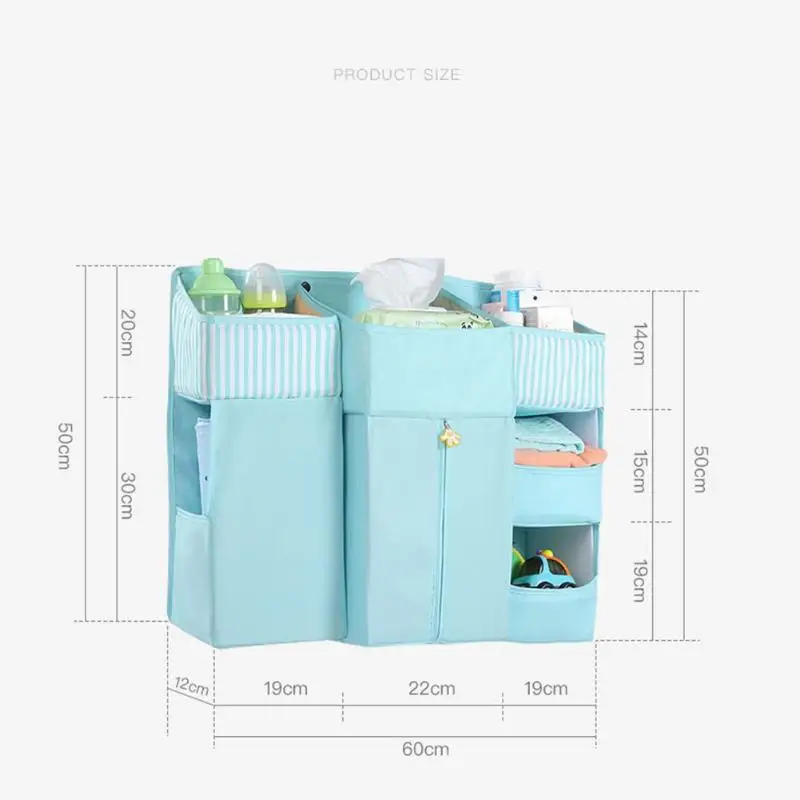Baby Crib Organizer Bed Hanging Bag Portable Detachable Hollow Board Design Durable Diaper Storage Bedding Supplies