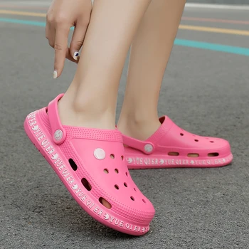 

2020 Women Pool Sandals Summer Outdoor Beach Shoes Men Slip On Garden Clogs Casual Water Shower Slippers Unisex