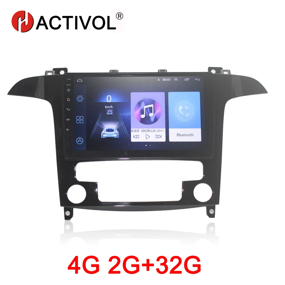 HACTIVOL 2G+32G Android 9.1 Car Radio for Ford S-Max s max 2007-2008 car dvd player gps navi accessory 4G multimedia | Автомобили и