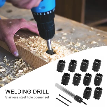 

Double Sided Hole Opener Rotary Spot Weld Cutter Drill Bit Remover Tool Set