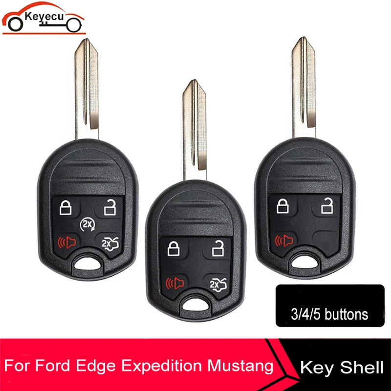 Чехол KEYECU для автомобильного ключа с 3/4/5 кнопками чехол Ford Edge Ranger Explorer Windstar