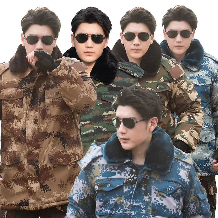 

Army Overcoat Men's Winter Thick Genuine Product Mid-length Labor Safety Cold Storage Waterproof Cold Cotton Coat City Desert Ca