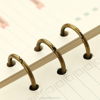 

DIY Metal Clip 3 Holes Ring for Notebook Loose Leaf Diary Photo Album Binding Au26 20 Dropship