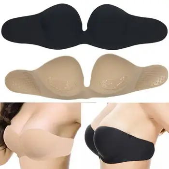 

Fashion Sexy Ladies Silicone Non-Slip Wedding Dress Strapless Gathered Invisible Bra