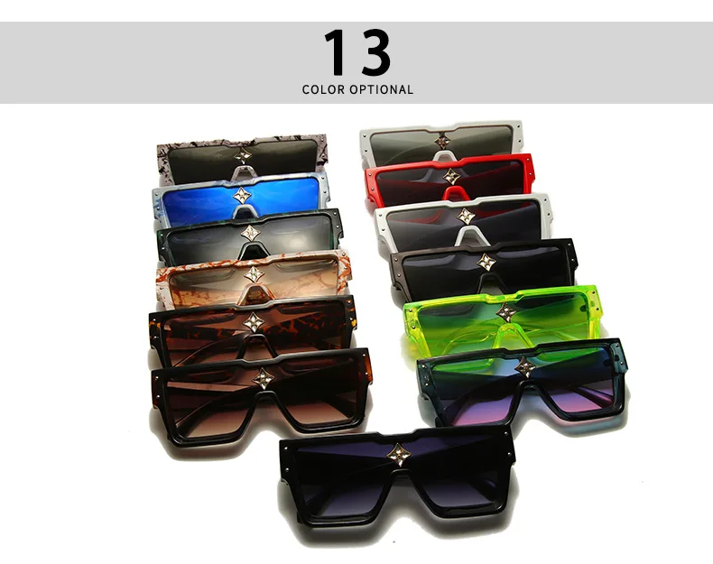 New Oversized Square Sunglasses Vintage Designer Women Fashion Sun Glasses Big Shades UV400 Men Male Female Gafas De Sol Oculos square sunglasses