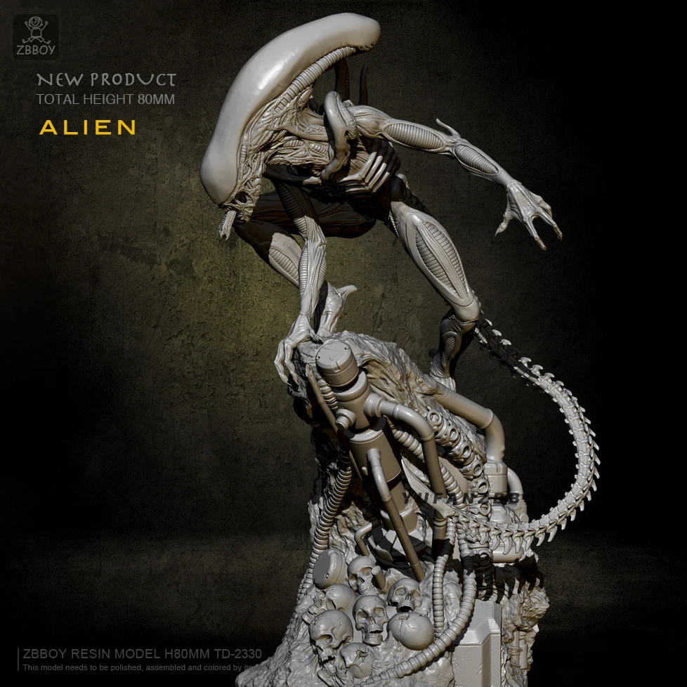 80MM Resin model kits Alien self assembled TD 2330Model Building Kits