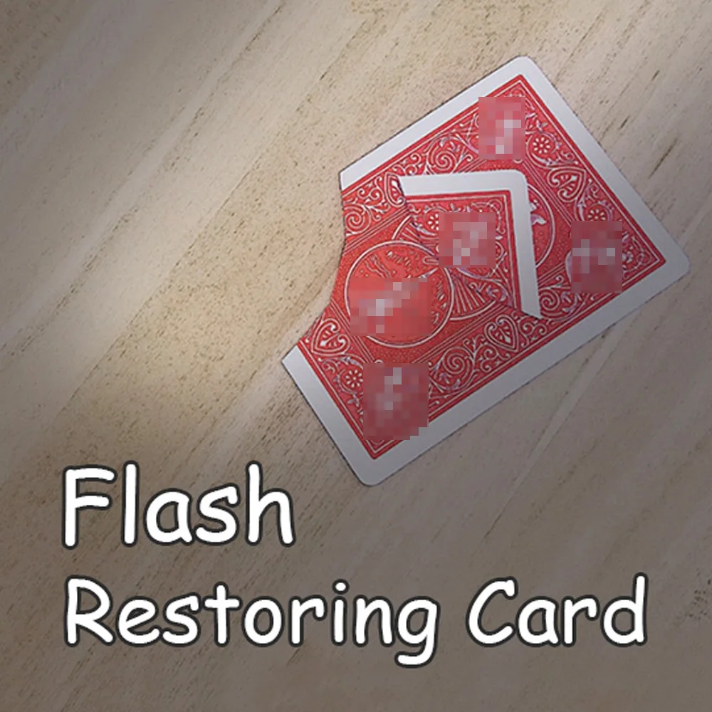 

Flash Restoring Card Magic Tricks Close Up Magie advanced torn & restored card Magica Illusion Gimmick Props trucos de magia