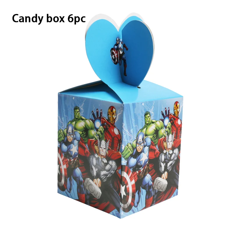 Единорог Микки Минни Покемон ребенок босс мультфильм конфеты мешок Дети День рождения декоративная бумага для вечеринок подарочные коробки Детские принадлежности для душа - Цвет: the Avengers