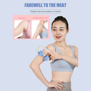 

Massage Balance Mat for Exercise 4/2 Wheels Trigger Point Massage Roller for Arm Leg Yoga Fitness Muscle Massager