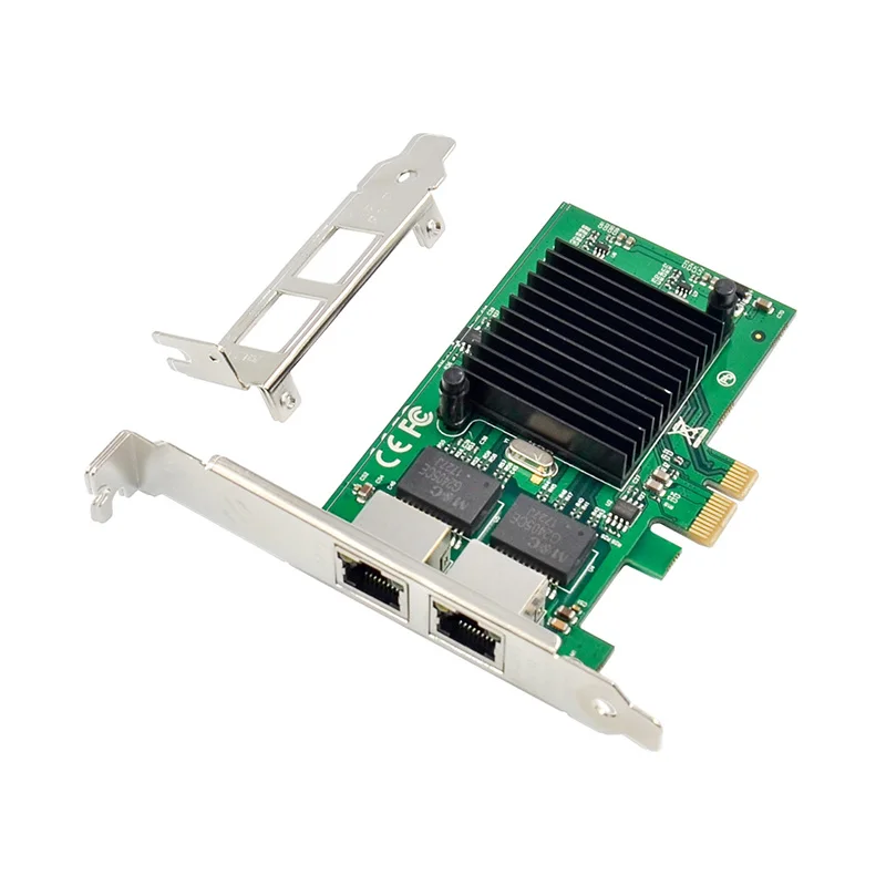 2 RJ45 Порты и разъёмы внутренний PCIe X1 двойной гигабитный Ethernet LAN сетевая карта