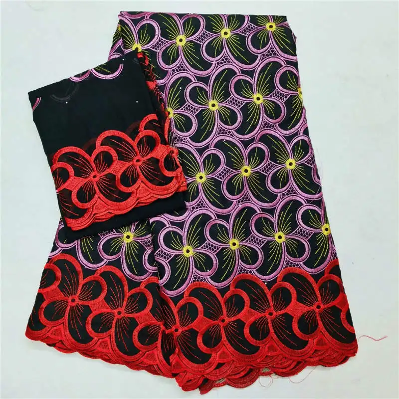 Последние африканские кружевные ткани Высокое качество африканская швейцарская вуаль кружева 5+ 2 ярдов/набор хлопчатобумажных кружевных тканей! LCF1235