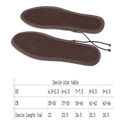 USB Electric Powered Plush Fur Heating Insoles Winter Keep Warm Foot Shoes