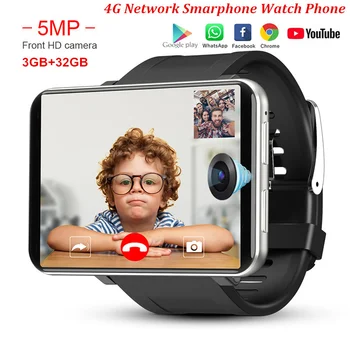 

DM100 4G LTE Smart Watch Phone Android 7.1 3GB 32GB 5MP MT6739 2700mAh Bluetooth Fashionable Smartwatch Men PK AEKU I5 Plus DM99