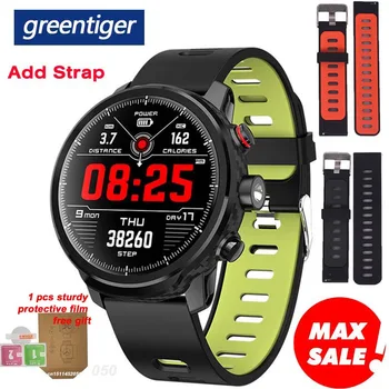 

Greentiger L5 Smart Watch MenIP68 Waterproof Heart Rate Fitness Tracker Message Call Reminder Weather Multiple Sport Smartwatch
