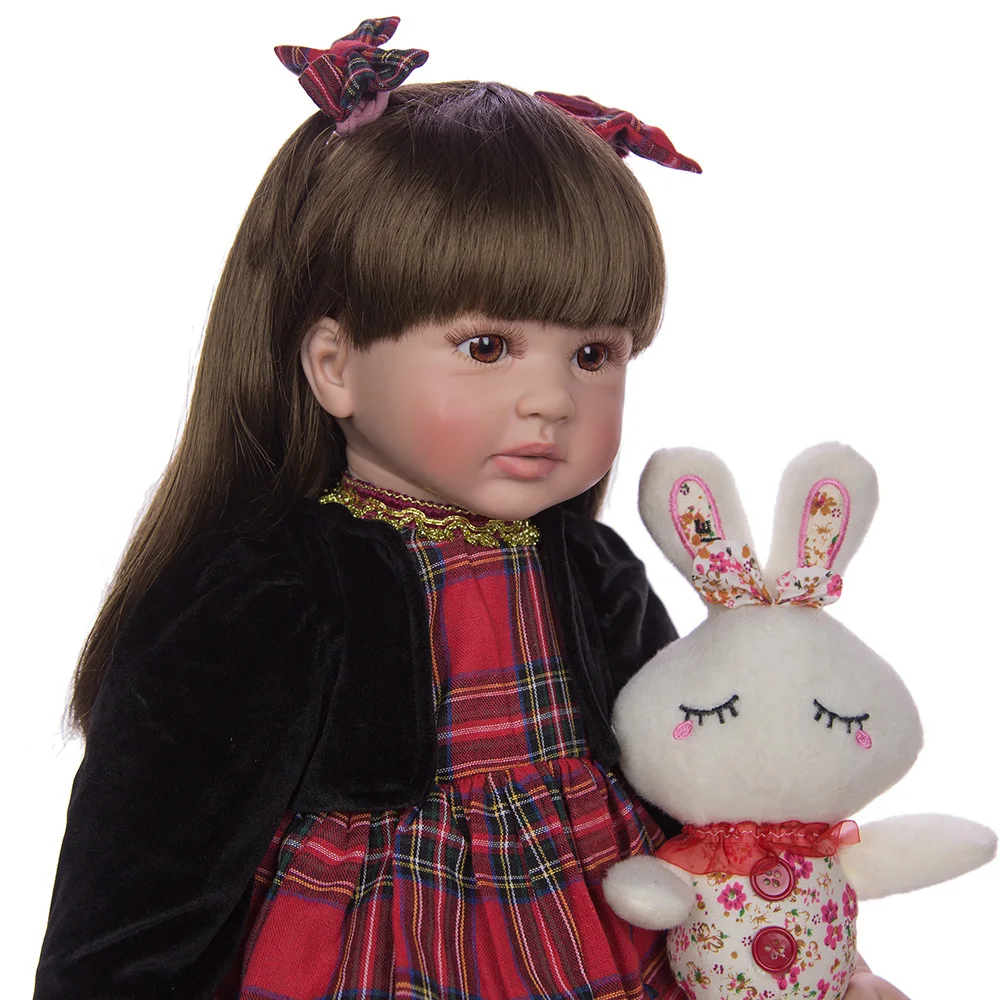 24 дюйма куклы для новорожденных 60 см Силиконовые Мягкие реалистичные куклы принцессы для девочек детские игрушки для новорожденных Boneca подарки на день рождения и Рождество