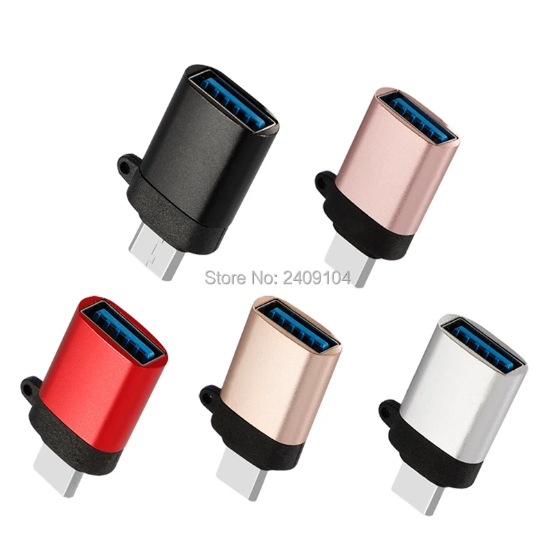 500 шт./лот адаптер типа OTG-C USB C штекер для USB3.0 OTG адаптер для зарядки и синхронизации данных тип-c конвертер